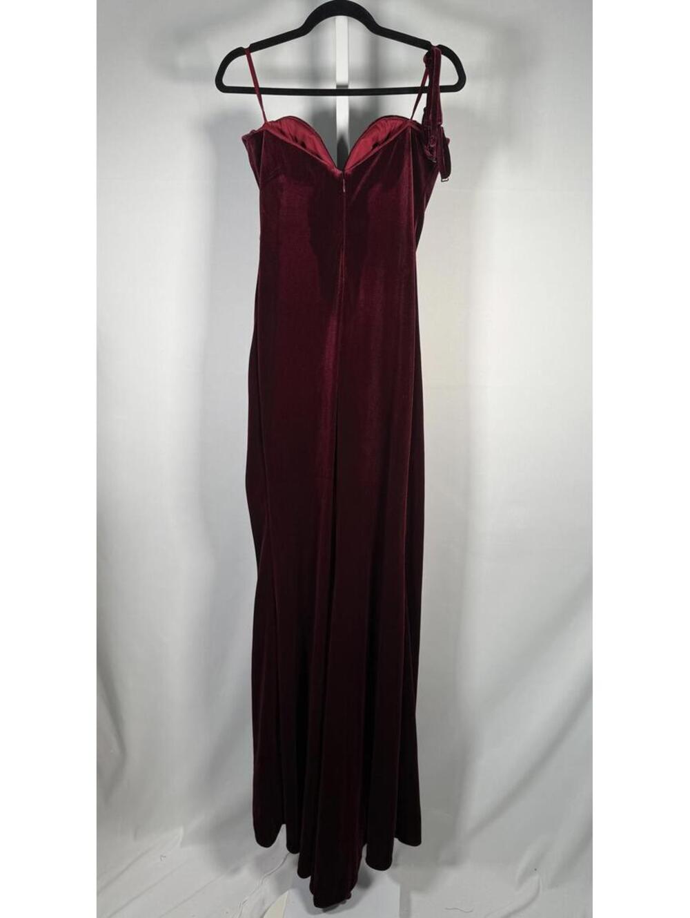 NWT Jovani 42665A Burgundy Strapless Gown Size 8 Formal Prom Dress w/ Straps - Picture 5 of 9